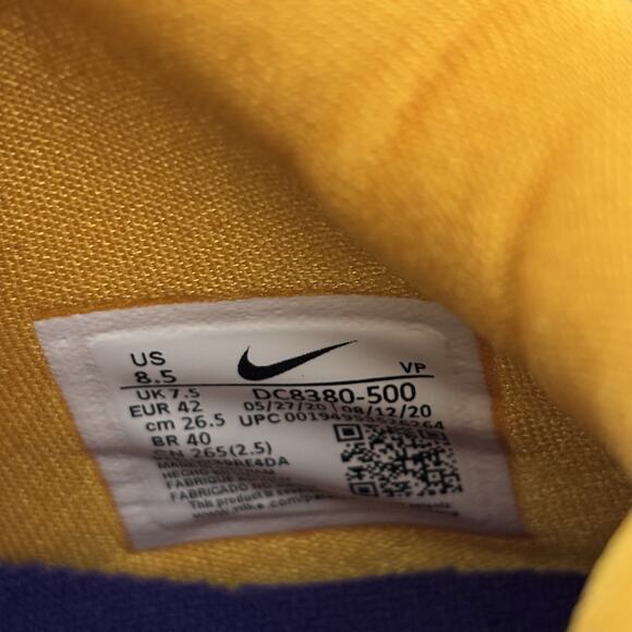 Nike Lebron VIII 8 QS Laker's Court Purple Gold DC8380-500 Men's Size 8.5 - Picture 12 of 16